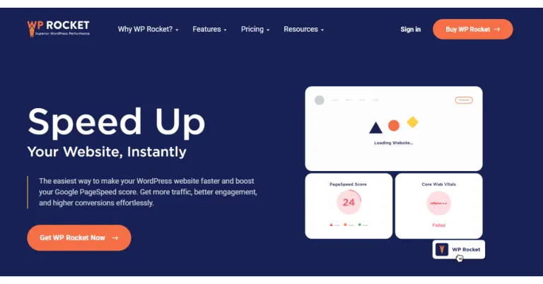 WP Rocket SEO plugin