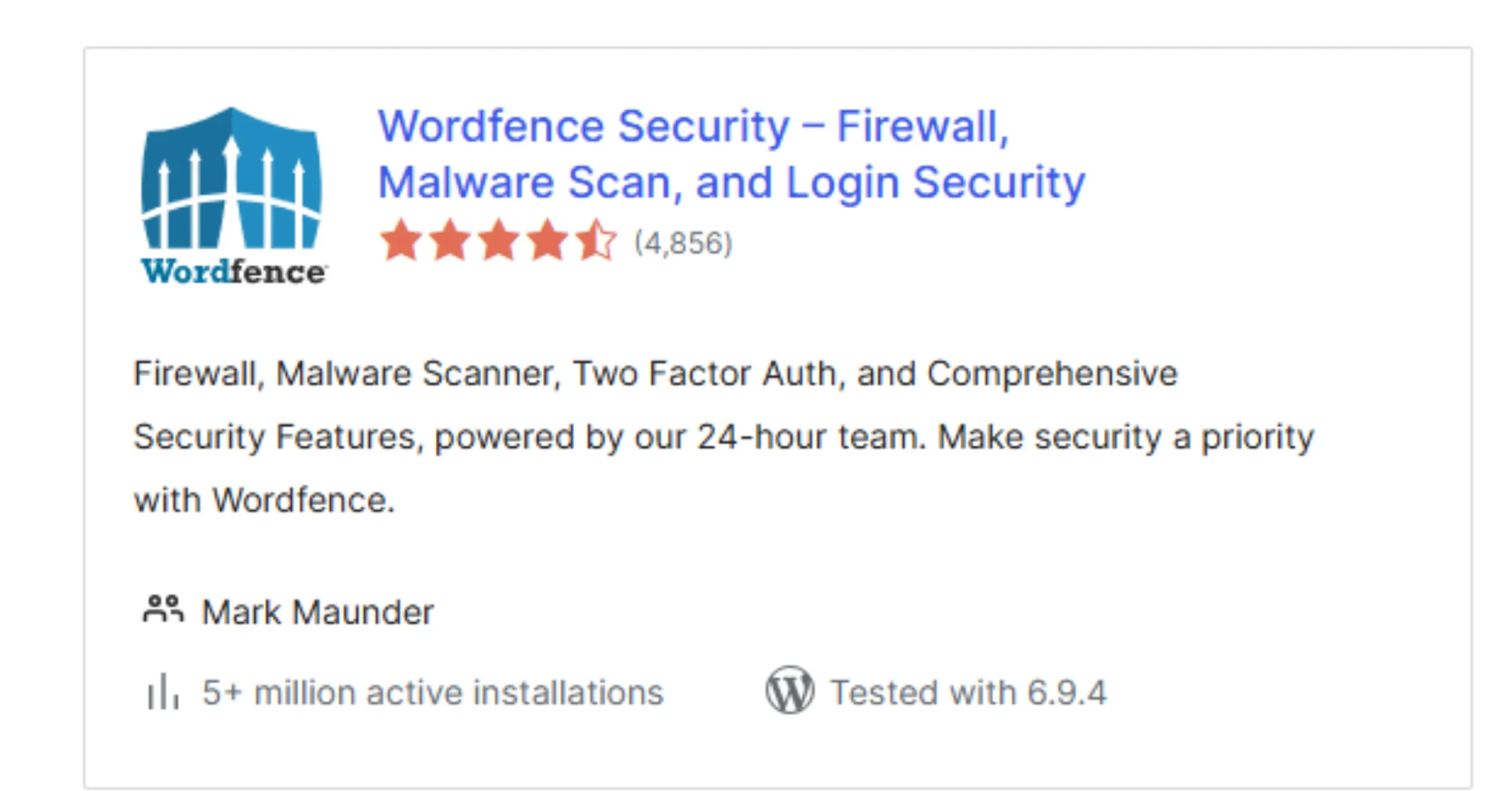 Wordfence Security Plugin