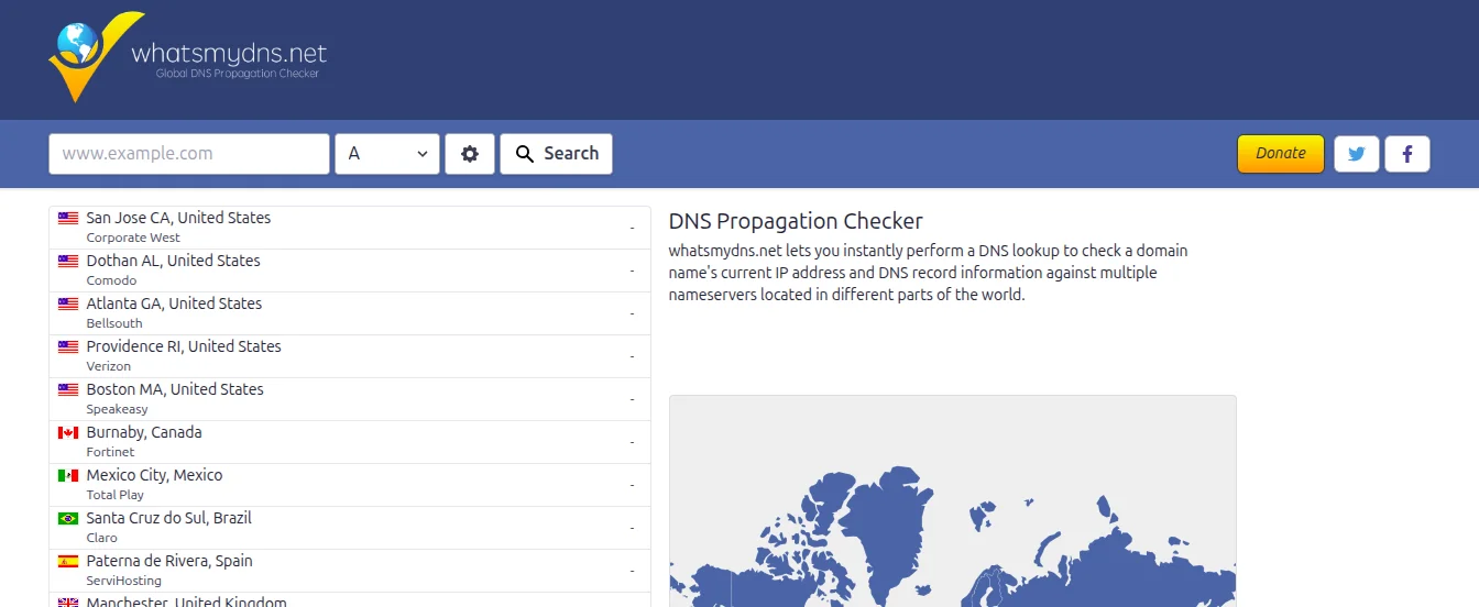 Online DNS propagation checker