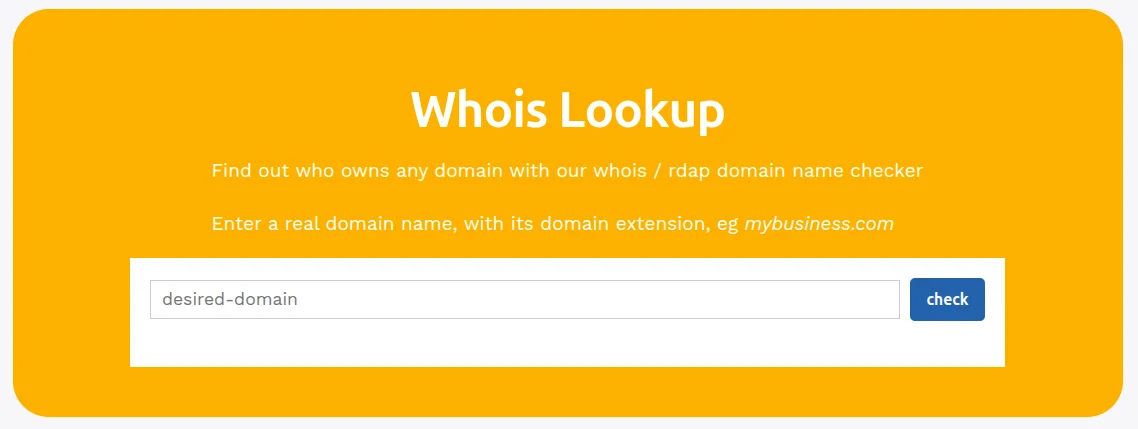 whois domain search