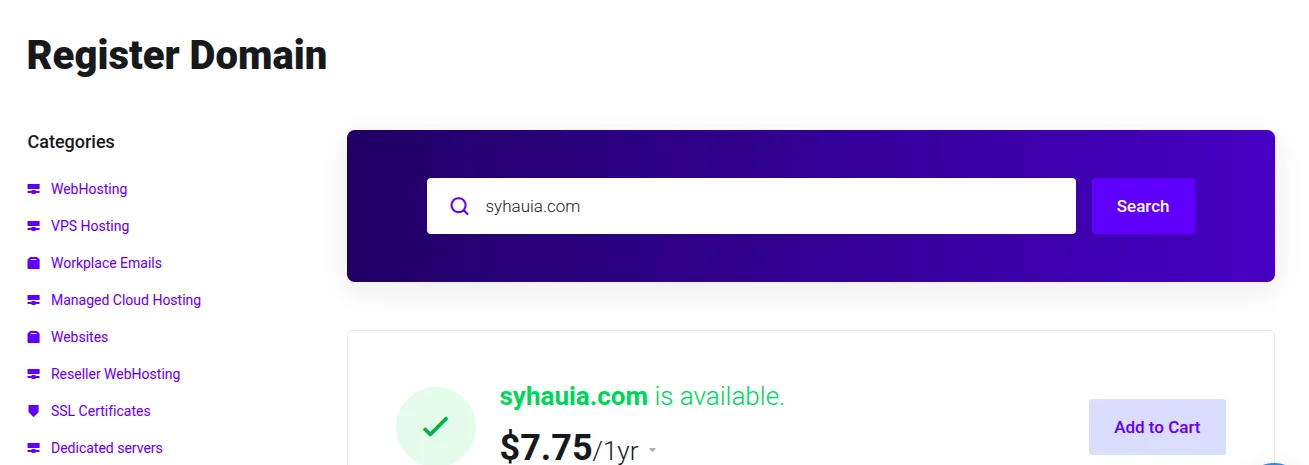 Domain registration