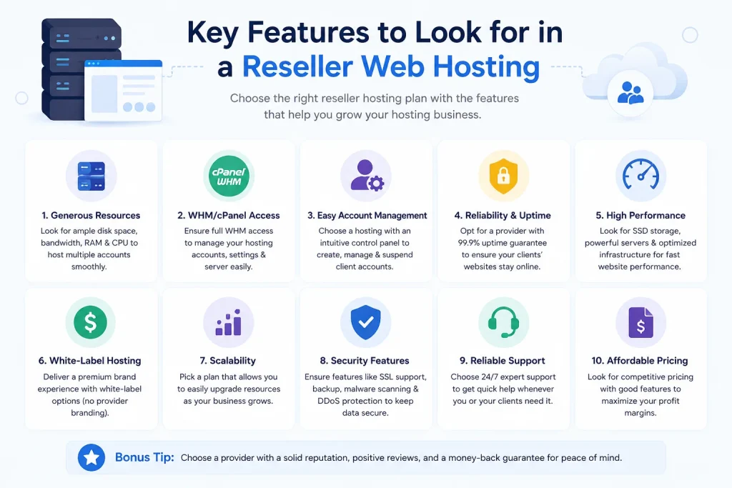 Key Features to Look for in a Reseller Hosting Plan