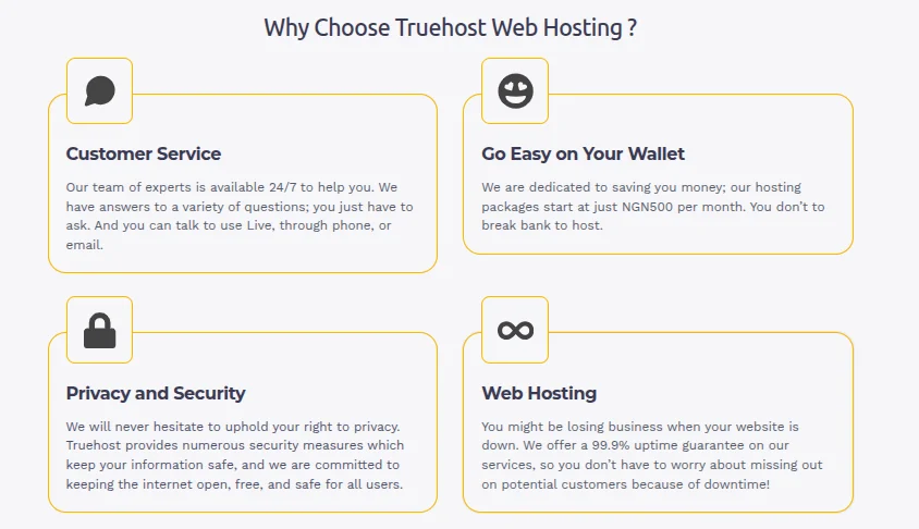 Why choose Truehost web hosting