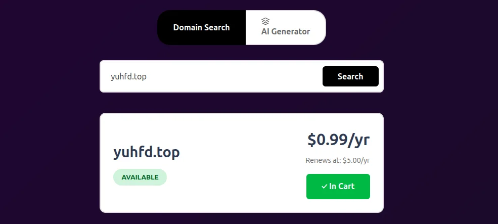 Olitt .top domain pricing 