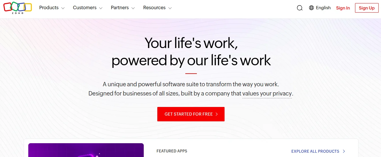 zoho free email