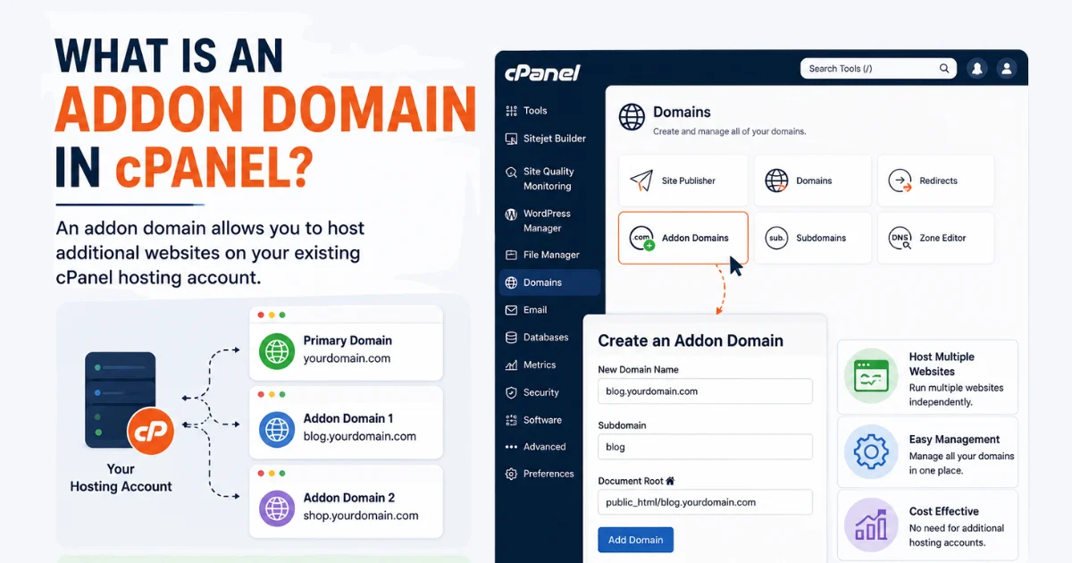 What Is an Addon Domain in cPanel