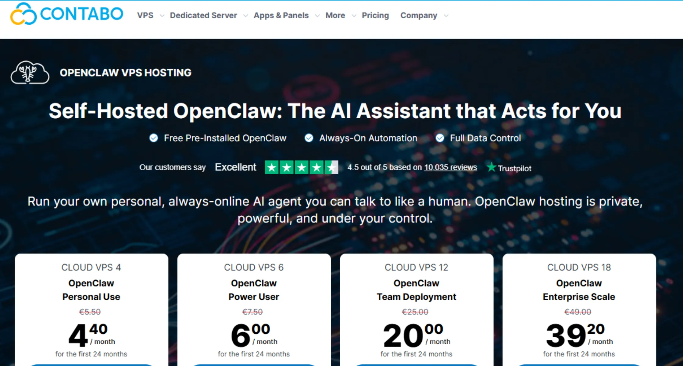 best openclaw managed hosting providers Contabo