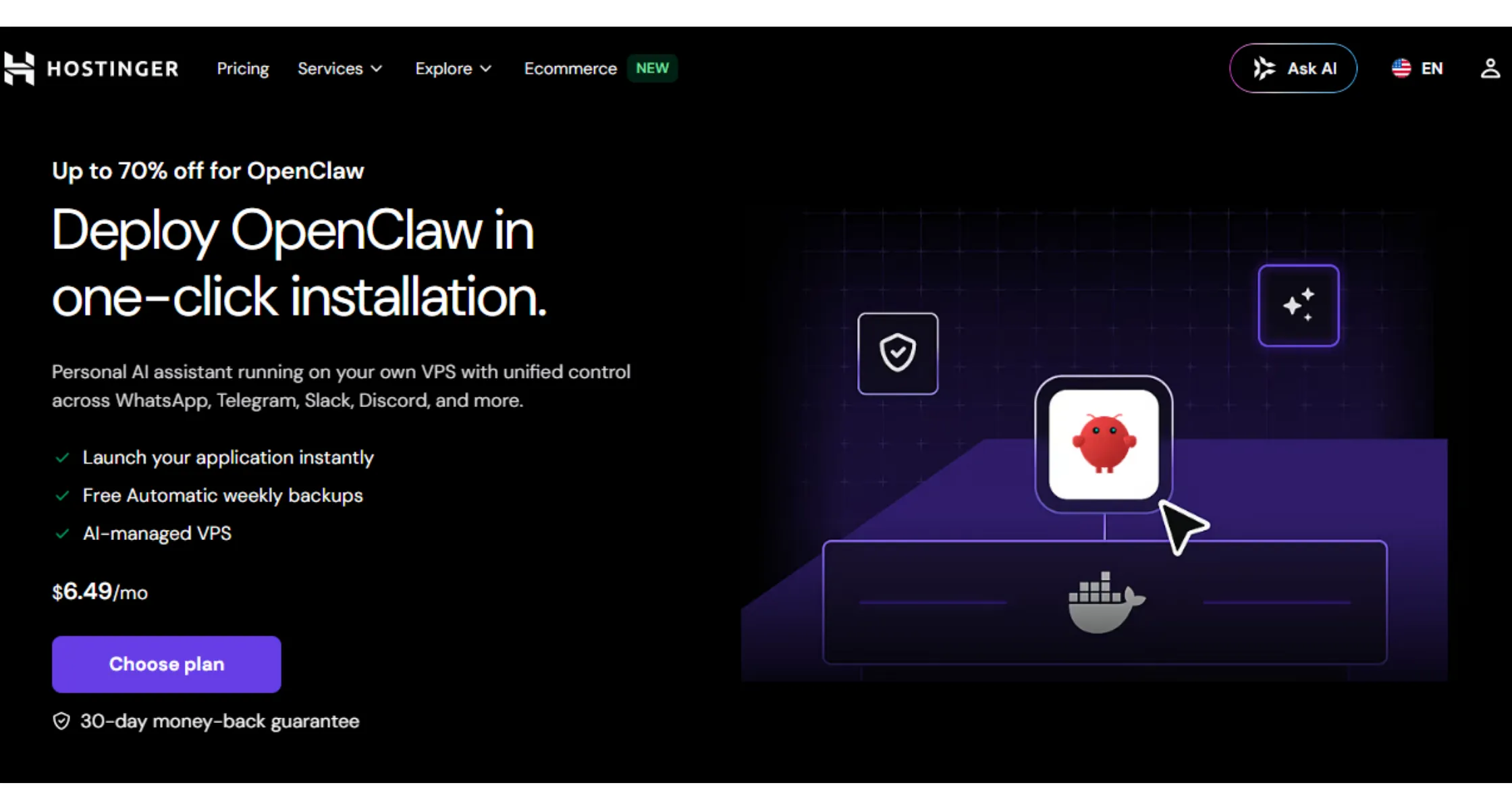 best openclaw managed hosting providers Hostinger
