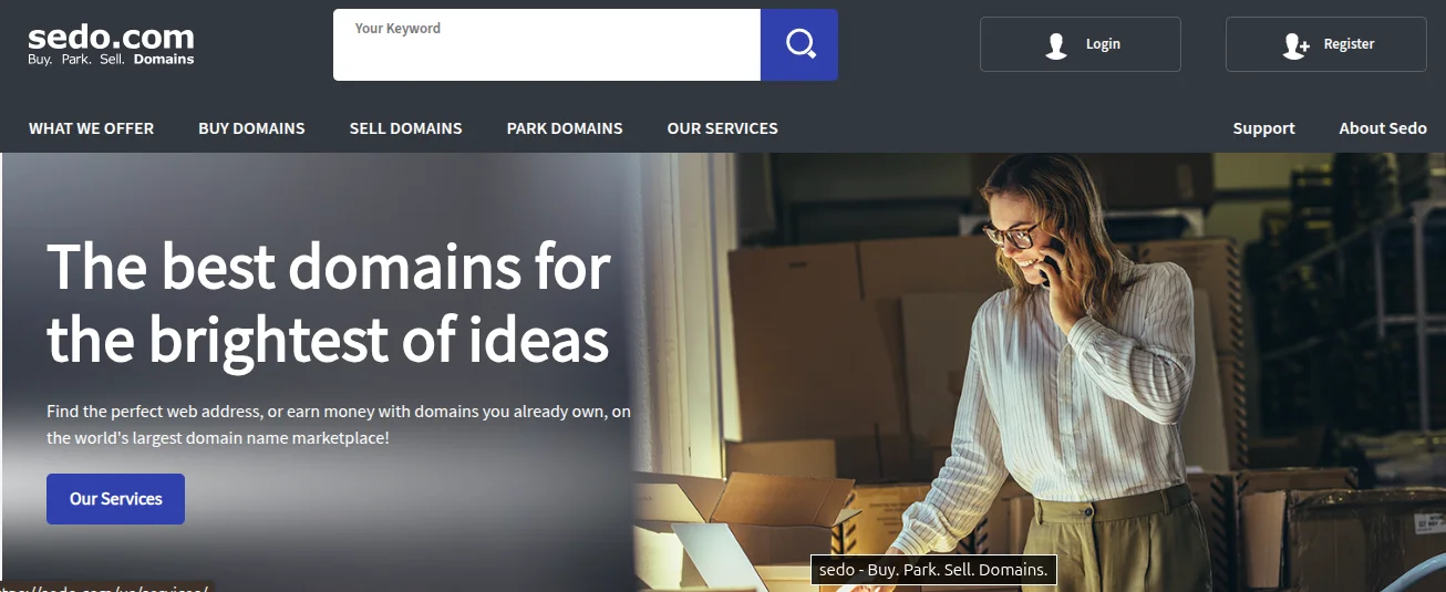 sedo domain listing