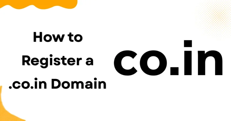 How to Register a .co.in Domain
