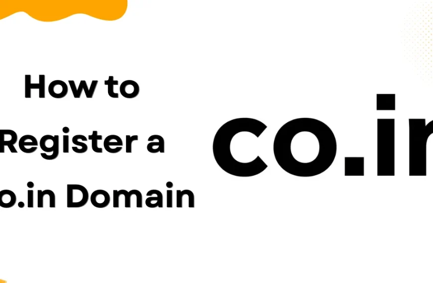 How to Register a .co.in Domain