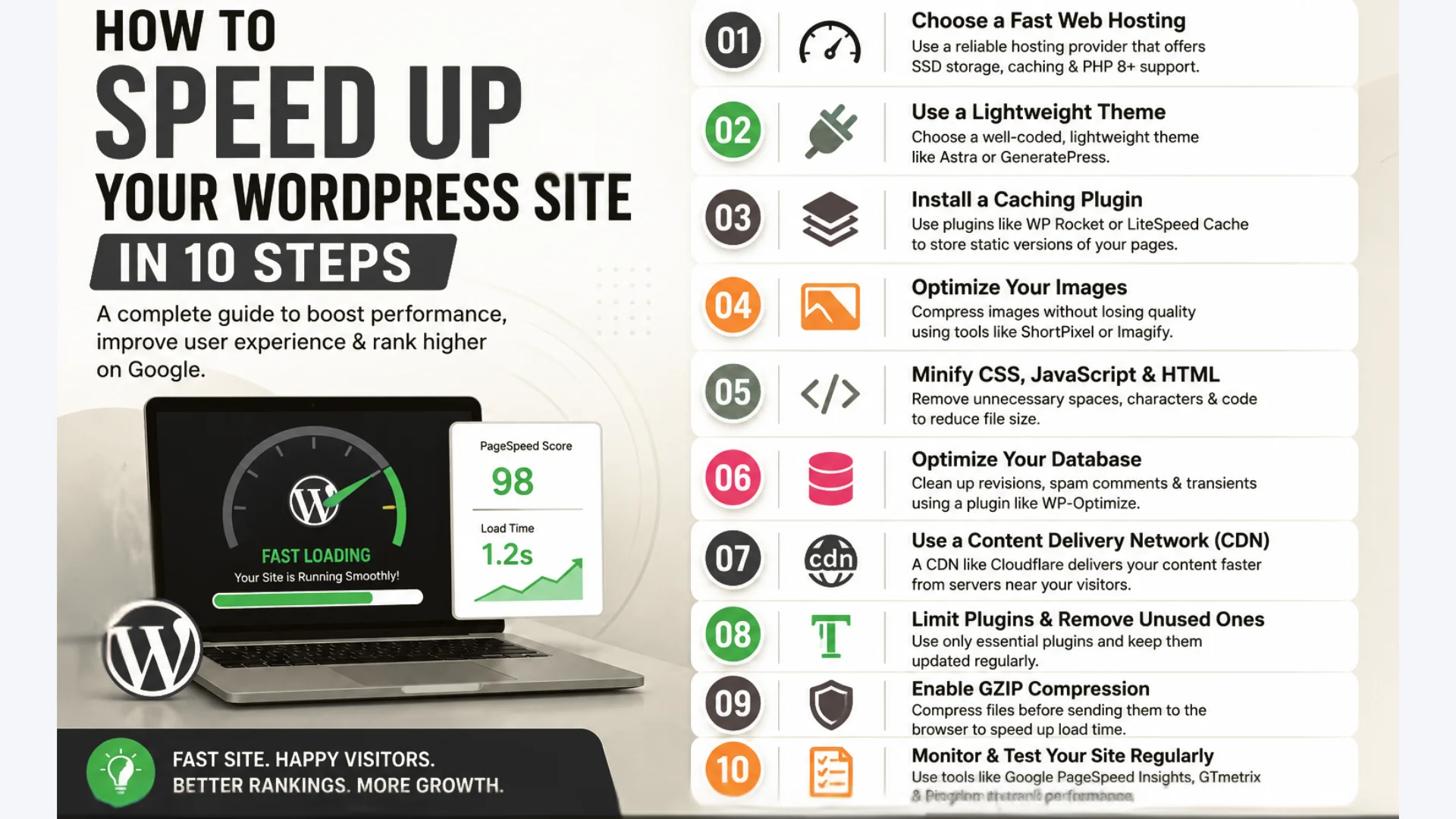 How to Speed Up Your WordPress Site in 10 Steps