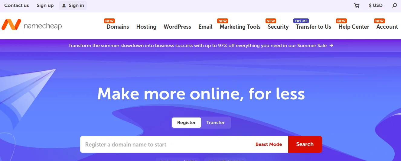Namecheap domains