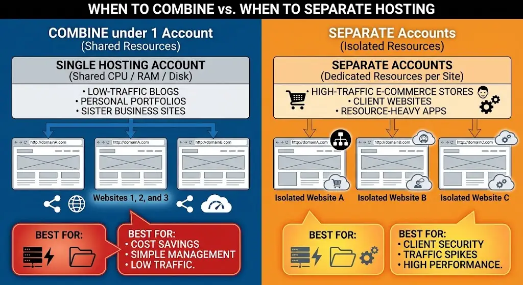 Should Each Website Have Its Own Hosting Account?