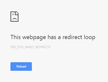 TOO MANY REDIRECTS
