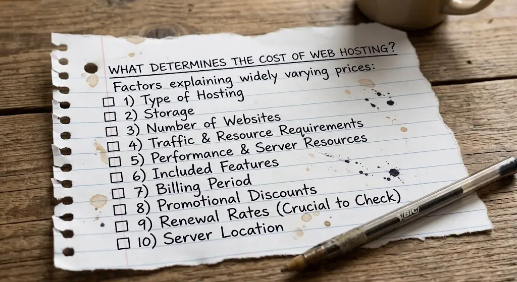 What Determines the Cost of Web Hosting?
