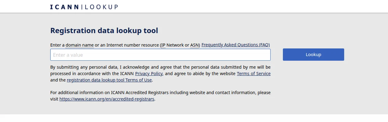 Whois lookup