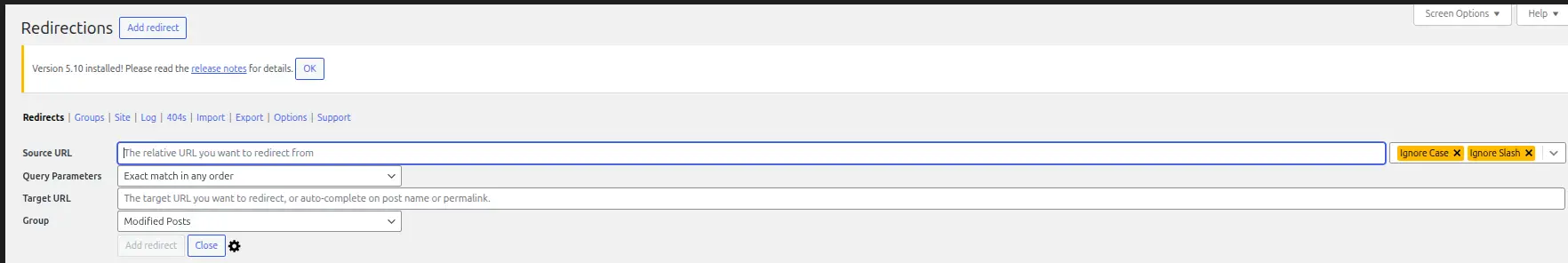 add redirect url
