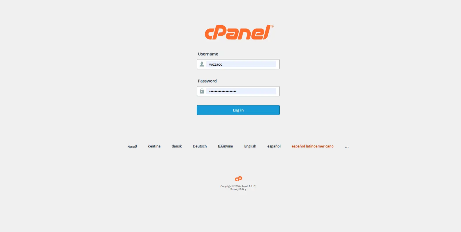 cpanel login