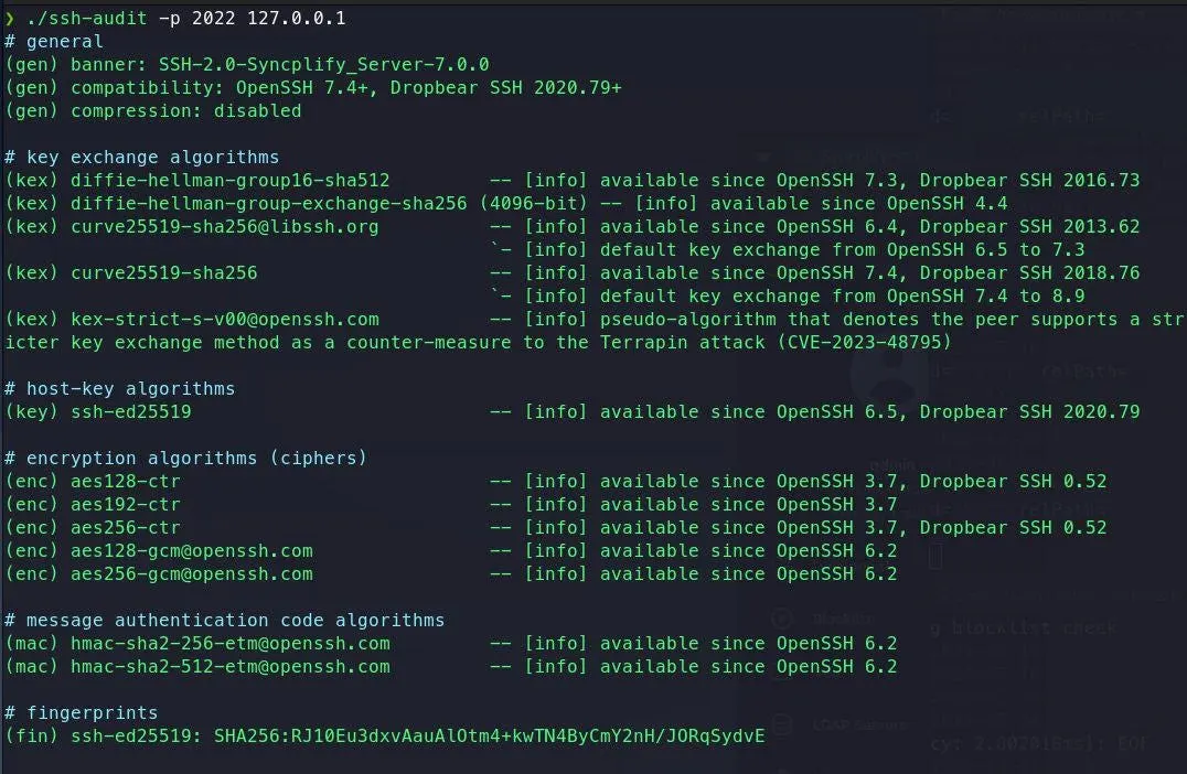 SSH-2, SFTP, SCP: how to achieve a perfect safety/security score