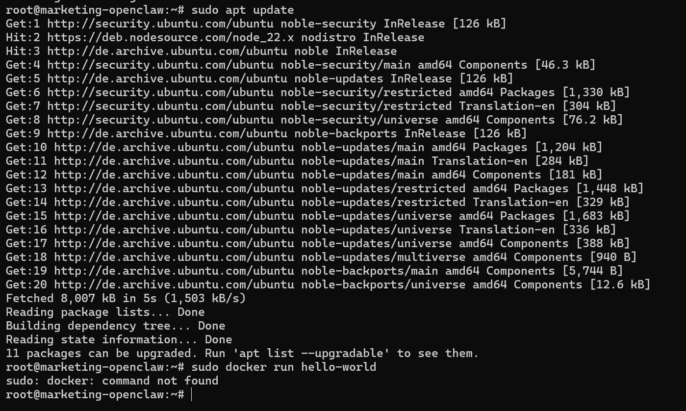 sudo docker run hello-world