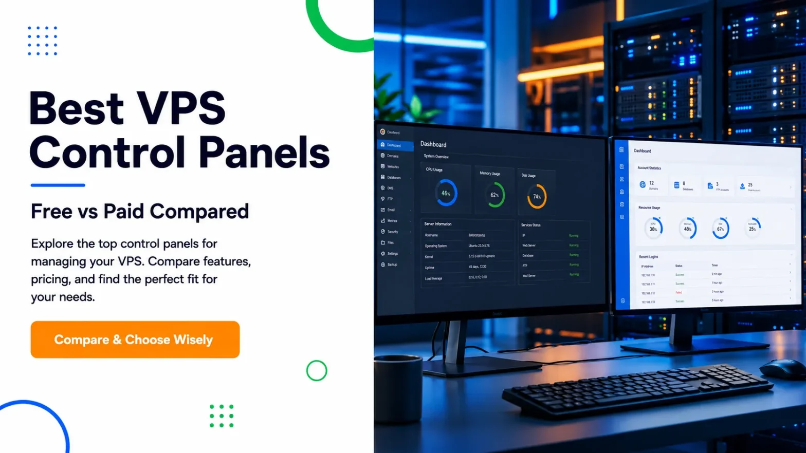 Best VPS Control Panels for Managing Virtual Private Servers: Free vs Paid Compared